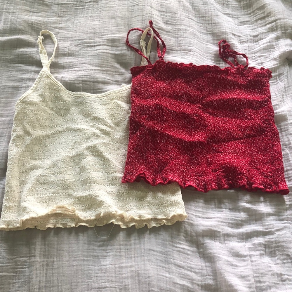 Brandy Melville Ruched Tank Tops